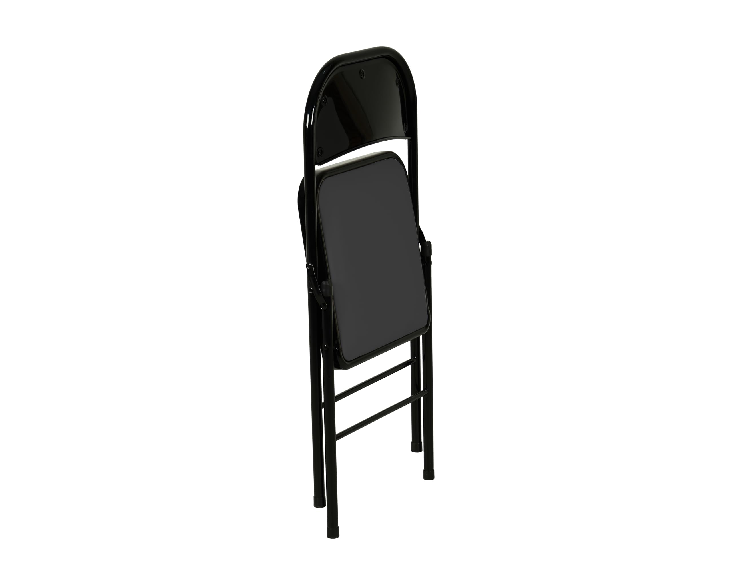 Lot de 2 chaises Pliantes Confortables rembourrées en PVC - Noir