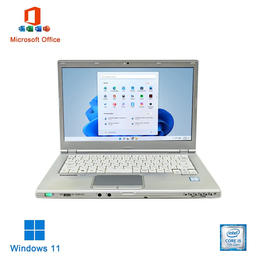 日本製 高速SSD 14型 ノートパソコン Panasonic CF-LX5HDAQR 中古良品 第6世代 Core i5 8GB DVDRW 無線 Bluetooth Win11 Office 日本製 高速SSD 14型 ノートパソコン Panasonic CF-LX5HDAQR 中古良品