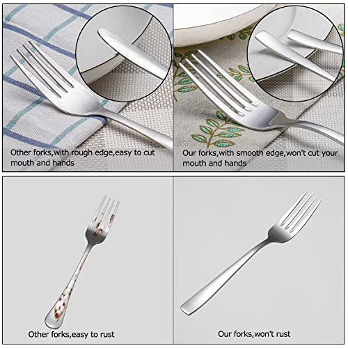 image for MUTNITT 16 Piece Dinner Forks Set,Top Food Grade Extra-Fine Stainless 