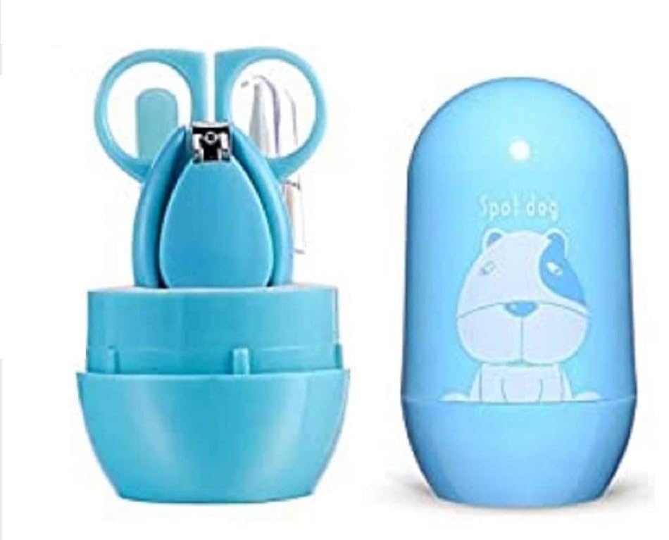Shopfleet Baby Nail Kit Non-Slip Nail Trimmer Non Toxic Nail Clippers |4 in 1 Baby Nail Care Set Scissor, Nail File & Tweezer for Newborn Infant Toddler Kids (Pack of 1,Multicolor)-image-45