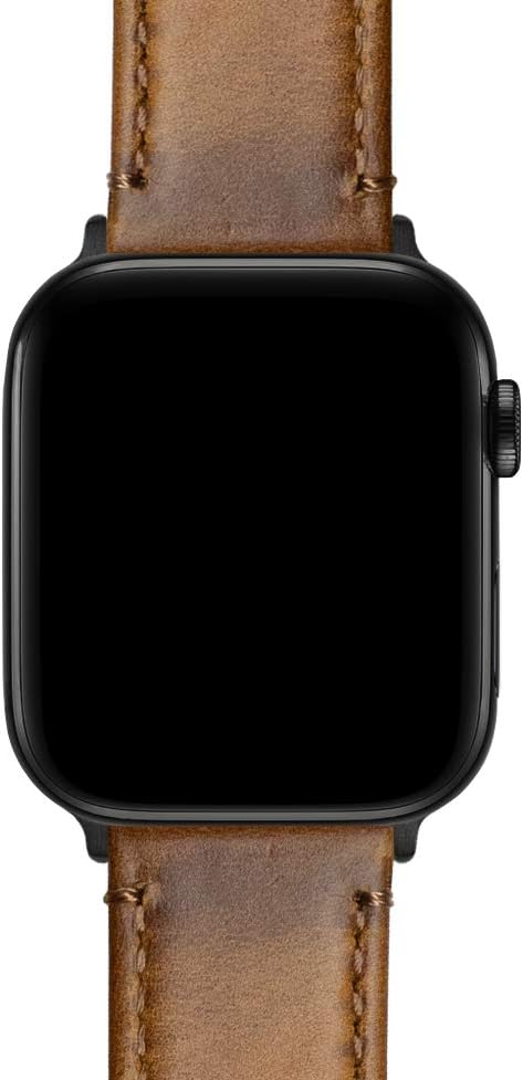 BARTON WATCH BANDS - Top Grain Leather Watch Bands Compatible with Apple Watch Models - 1, 2, 3, 4, 5, 6, 7, 8, 9, 10, SE, Ultra & Ultra 2