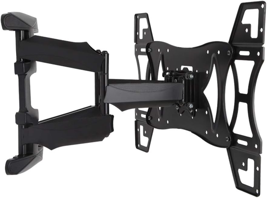 32-70 Inch Retractable Arm Full Motion Tv Wall Mount with Plastic Cover Tilt Swivel Screen Bracket Stand Plasma Holder