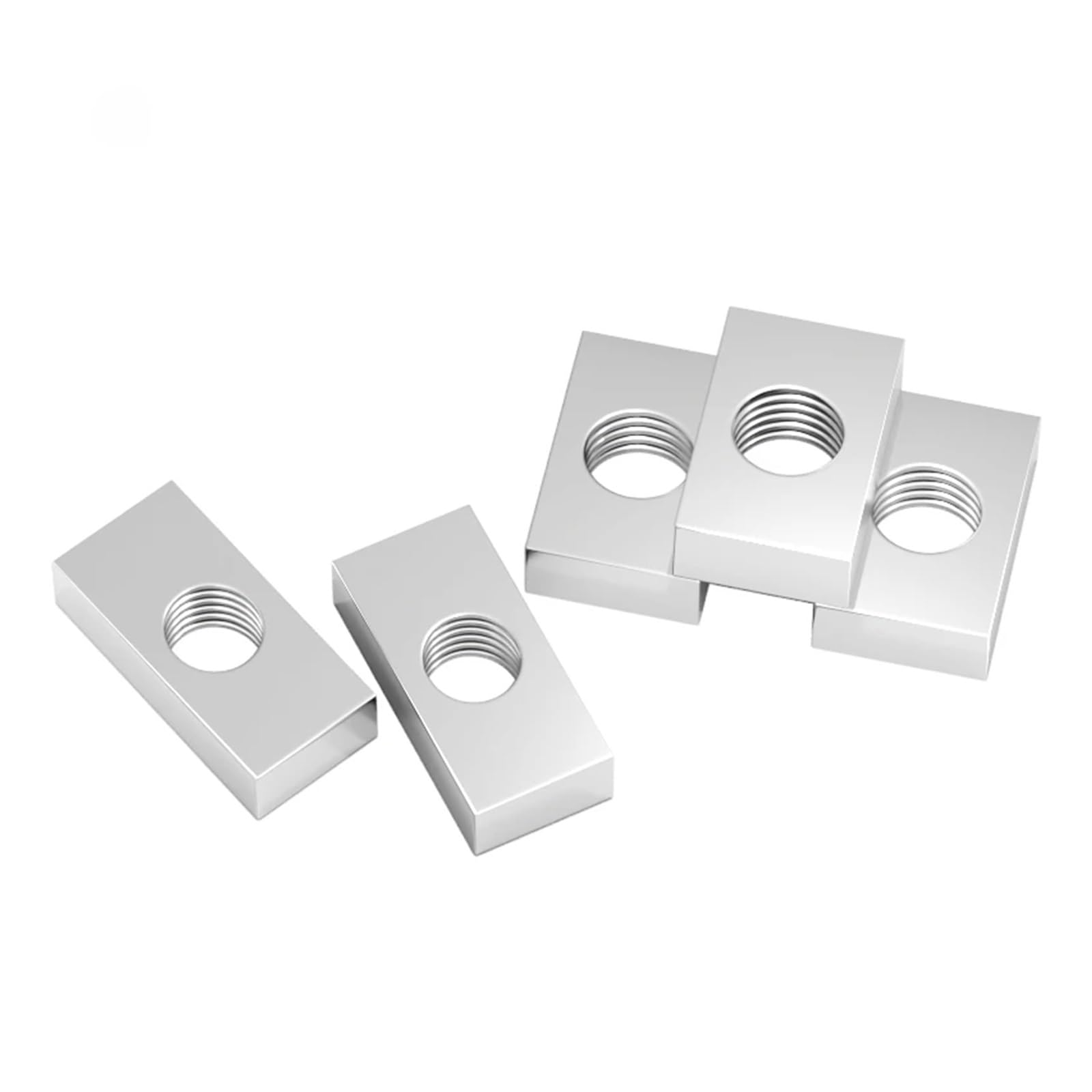 Juego de tuercas rectangulares acero al carbono galvanizado | M3 M4 M5 for perfil de aluminio y muebles de madera: Acero al carbono zincado 20 o 50 piezas(M3x12x24x2.5-50pcs)