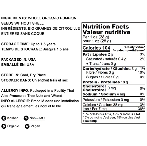 Food To Live Organic Toasted Pumpkin Seeds Protein Powder, 10 Pounds - 60% Protein, Non-Gmo, Pure, Plant Based,Vegan, Kosher, Bulk, Great For Baking, Drinks And Smoothies #TOP3