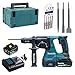 Produktbild Makita Akku-Kombihammer DHR243RTJ + Hammerbohrer-Set 5tlg. + Meisselset 3 tlg.