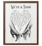 AMERICAN LUXURY GIFTS We're a Team Wall Art - 11x14 Unframed Relationship Quote Print for Couples Bedroom Decor, Anniversary for Him- Her- Romantic Love Wall Art Poster.