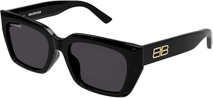 Balenciaga BB0272SA Black/Grey Unisex Sunglasses