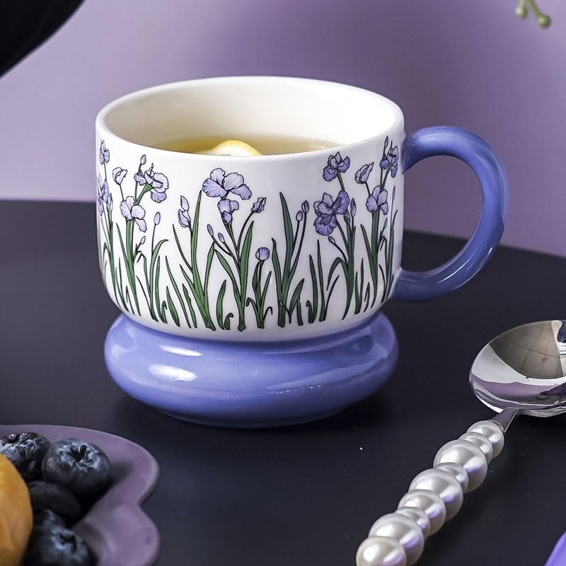 Afternoon Tea Coffee Household Gift Office Cup Coloured Ceramic Water Cups