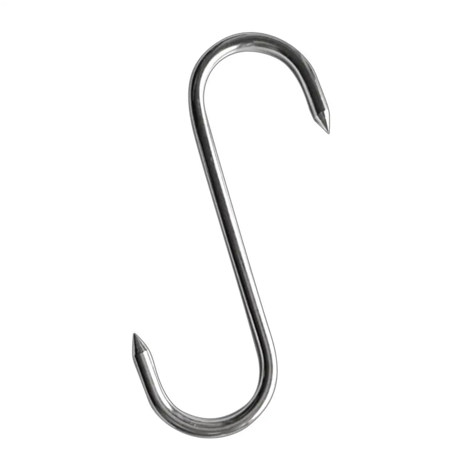 100 ganchos de acero inoxidable en forma de S for carnicero, de metal, for colgar sartenes, ollas y utensilios de cocina, for herramientas de repostería. Para Carnes