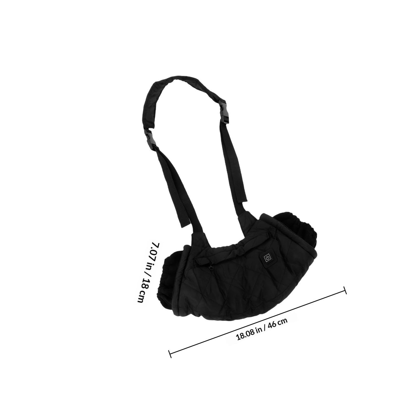 Scaldino Elettrico Portatile Nero Interfaccia USB in Cotone Trapuntato e Poliestere, Borsa Termica Riscaldante per Party e Matrimonio Invernale