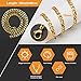 CrazyPiercing 18K Gold Chain Necklace Stainless Steel Gold Plated Necklace 19”/24” Thick Gold Chain Necklace for Men Women