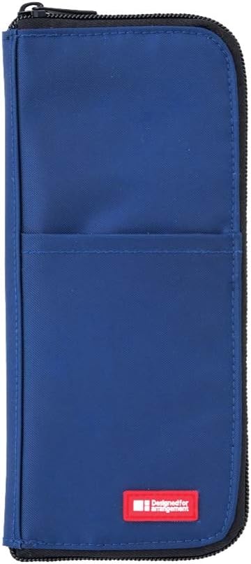 LIHITLAB LAB Slim Pen/Pencil Pouch, 0.7 ร 3.9 ร 8.5 Inches, Indigo (A7652-11)