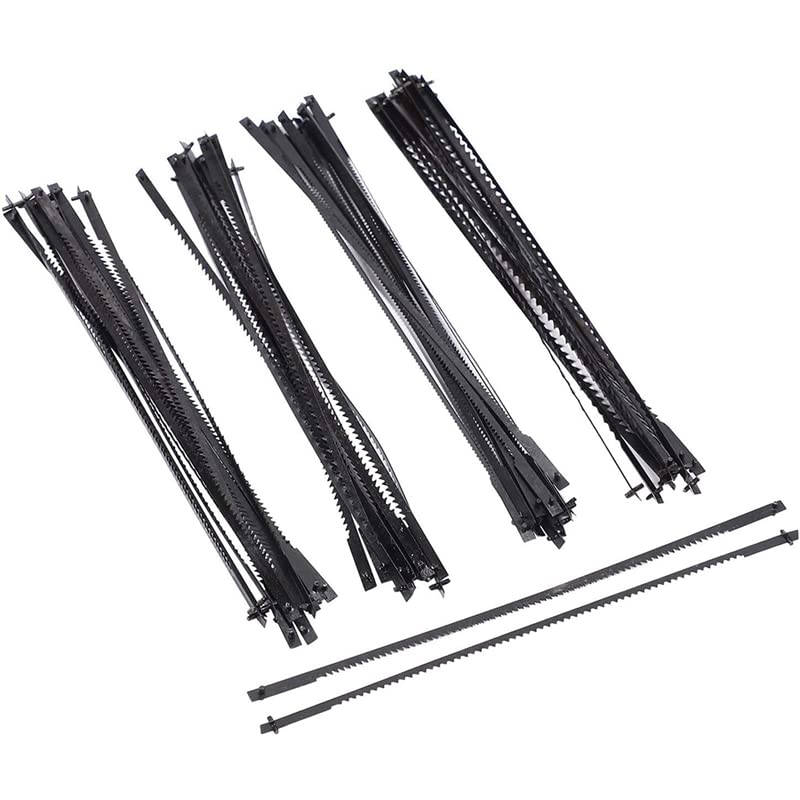 Metal Cutting Jig Blades, 12Pcs DIY 5 Inch Pinned Scroll Saw Blades TPI 10/15/18/24 Woodworking Power Tools Accessories