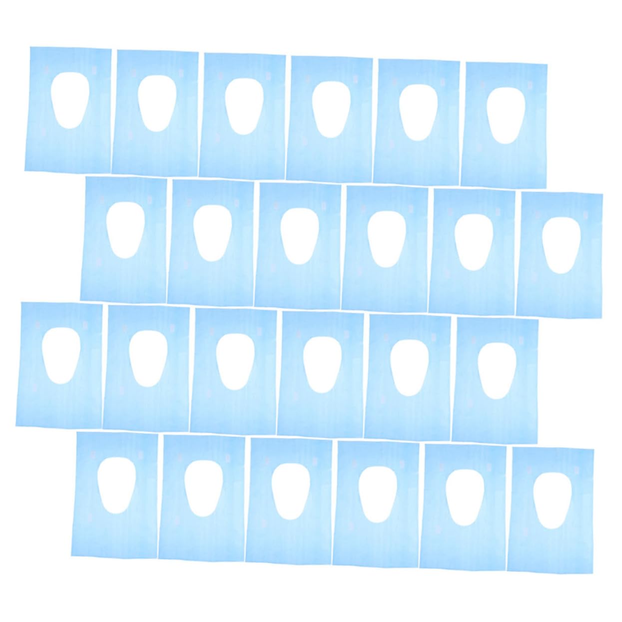 GOOHOCHY Portable Toilet Bags 30pcs Disposable Toilet Seats Covers Travel Camping Mat 40cmx60cm Blue Hotel Use