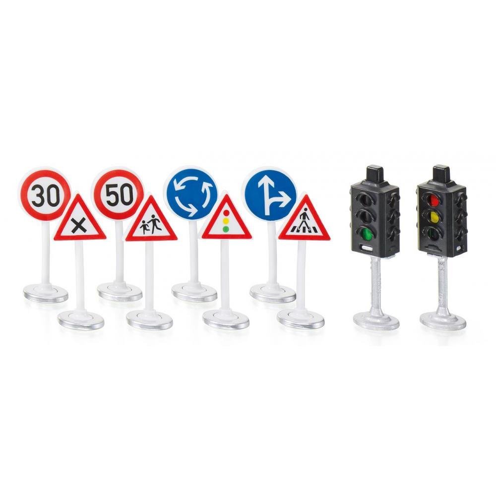 siku 5597, Ampeln mit Verkehrsschildern, Kunststoff, Multicolor, Vielseitig einsetzbar