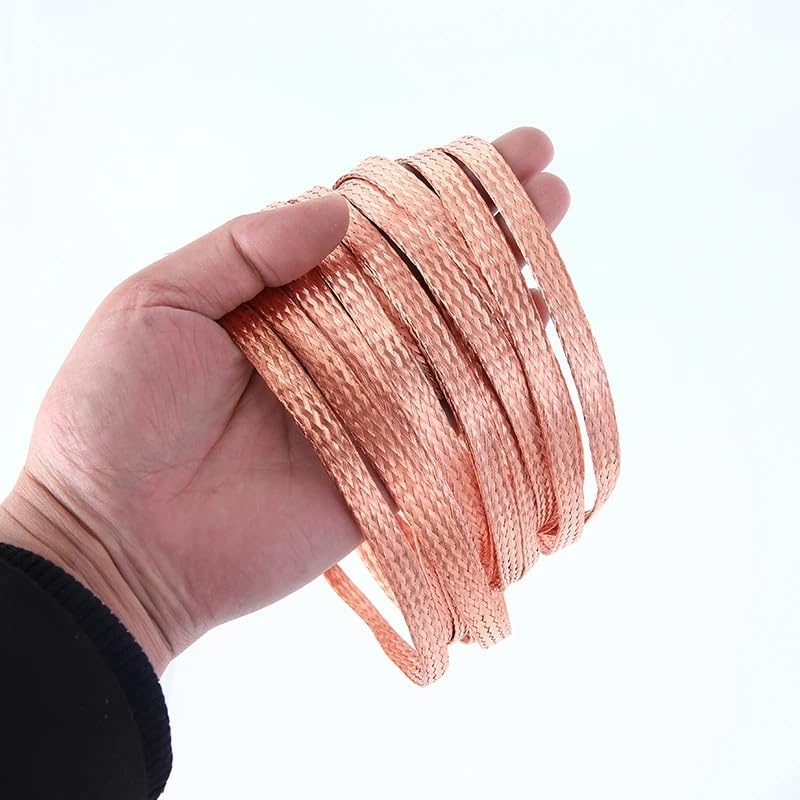 5 Meter 16 mm2 geflochtener Kupferdraht, gewebter Faden, blankes Kupferband, Erdungsdraht, Flexibler verzinnter Kupferflachkupferstreifen