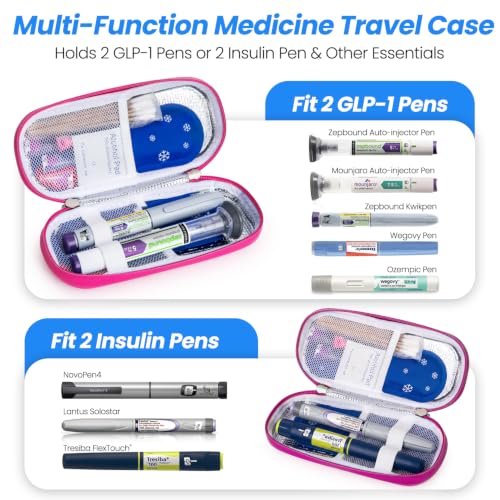 Image of YOUSHARES GLP-1 Cooler Travel Case for 2 Zepbound, Mounjaro & Insulin Pens
