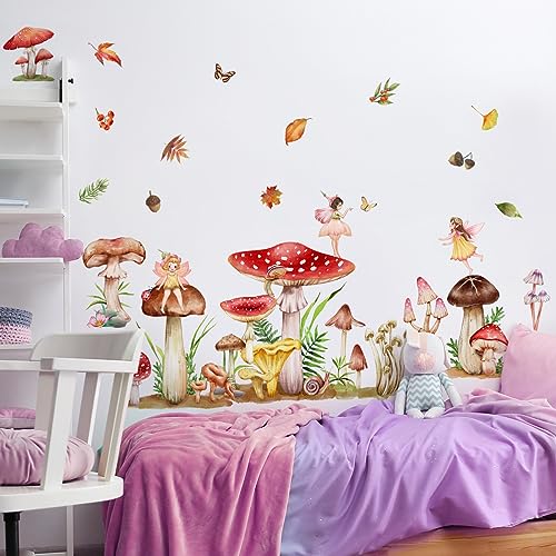 Vinilos decorativos 3D set de hongos y princesa miniatura 4