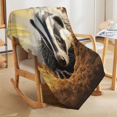 Couverture blaireau moelleuse et lavable pour lit et canapé - 8