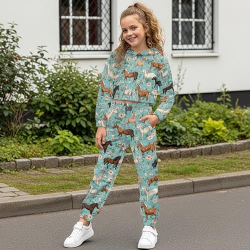 HUIACONG Sweatsuits for Kids Girls Sweat Set for Children Boys Sweat Suit2