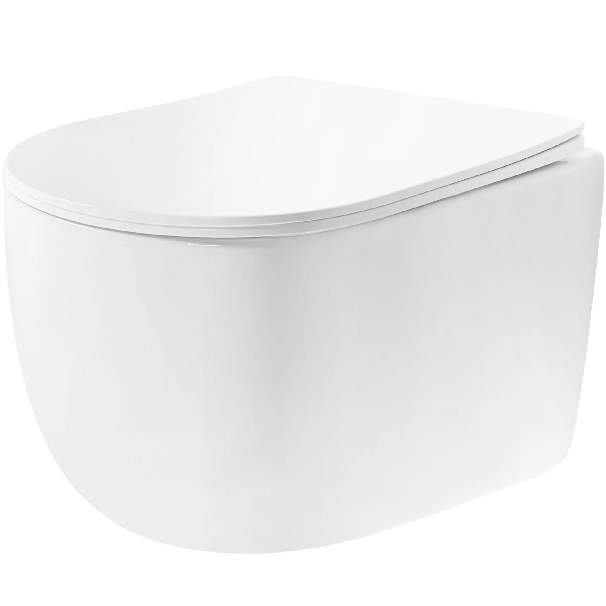 Rea Wandhängendes WC Eddy Turbo Tornado White, Ohne Spülkasten, modernes Design - 52,5X36X36CM