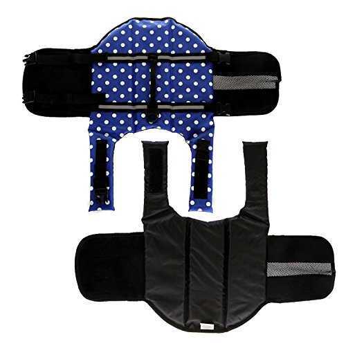 HAOCOO Dog Life Jacket Vest Saver Safety Swimsuit Preserver with Reflective Stripes/Adjustable Belt Dogs?Blue Polka Dot… - Image 4