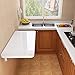 KDDEON Table de Salle À Manger de Cuisine Pliante Invisible,Bureau D'ordinateur Flottant,Coiffeuse pour Maison,Établi de Blanchisserie Table Murale Rabattable,31 Tailles (80x40cm/31x16in)