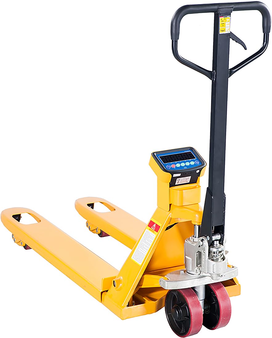 LOADSURFER2500kg Hand Pump Push Pallet Truck Integrated Digital Weighing System Jack Trolley Fully Assembled 540x1150mm, 1 Year Warranty