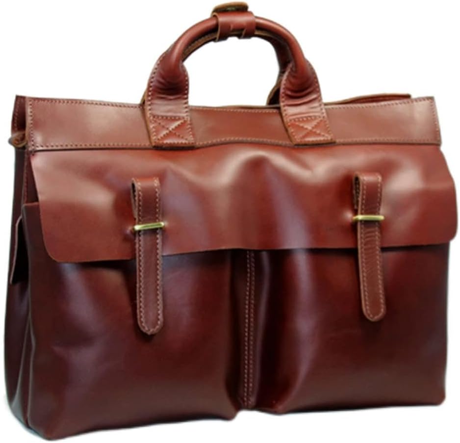 Genuine Leather Men's Briefcase Business Bag Leather Laptop Briefcase Men Shoulder Bag Messenger Bag Tote Handbag
