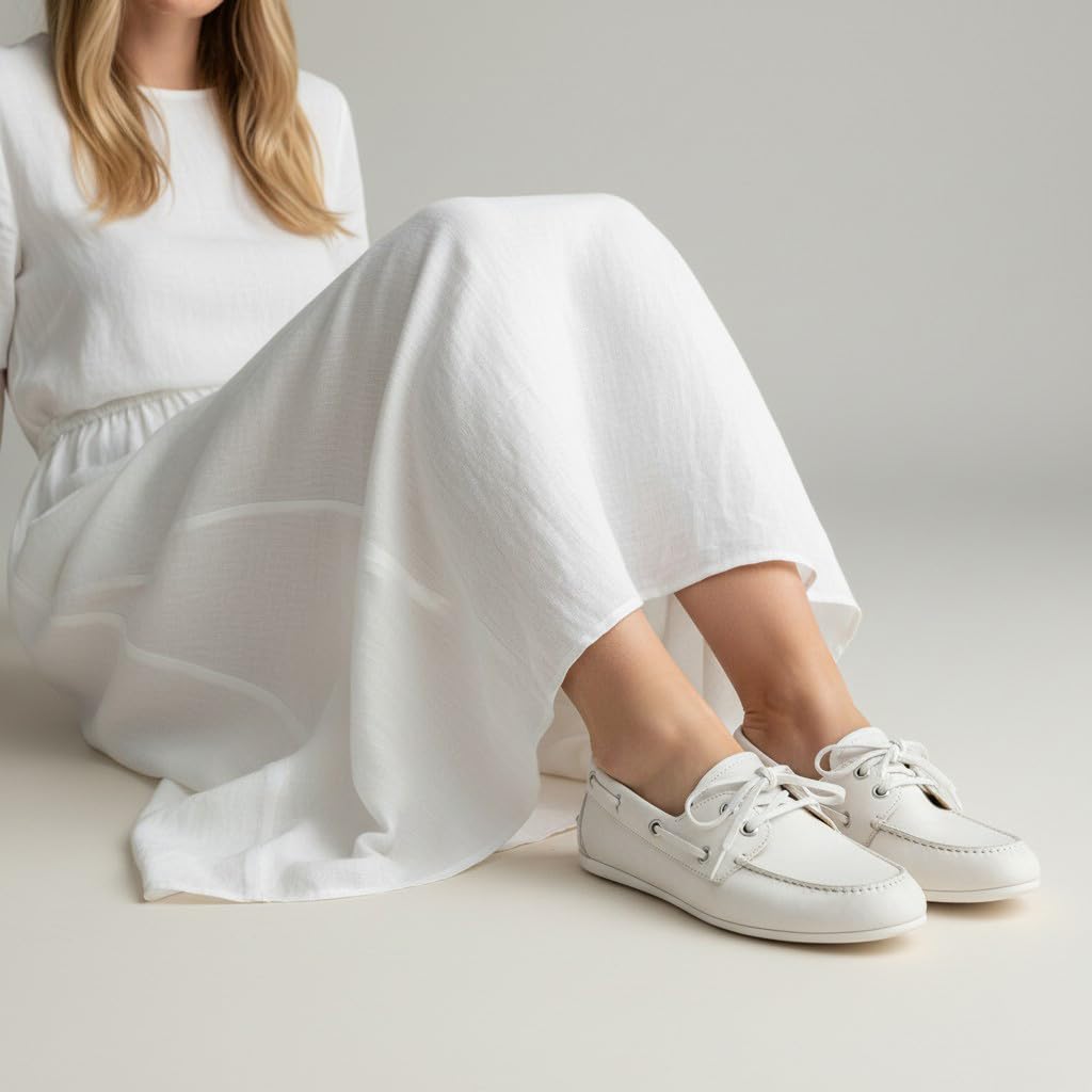CUSHIONAIRE Anchor Damen-Sneaker zum Hineinschlüpfen, leichte Bootsschuhe