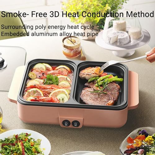 Topyond 1200W Hot Pot Elektrisch und BBQ Grill, Elektrische HotPot – Bild 3