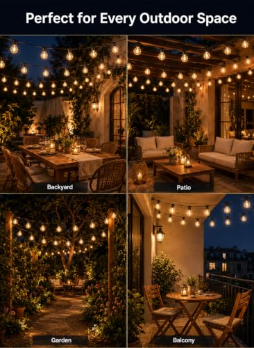 Guirnaldas luminosas de exterior LED G40 de 45 metros impermeables de 2700K 5