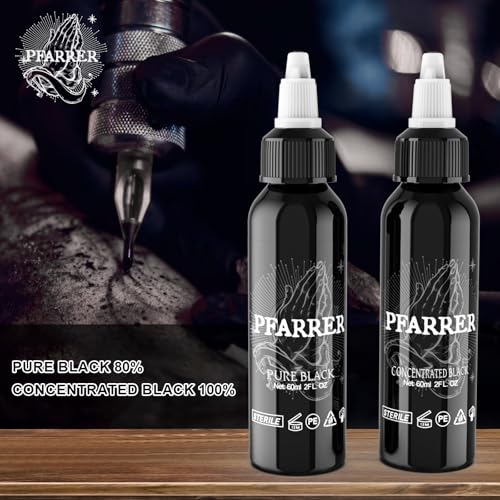 Pfarrer TI7003-60-002SN Black Tattoo Ink 2Oz(60Ml) Vegan-Friendly Usa Standard Pigment Tattoo Supplies Concentrated Black Ti7003-60-002 thumb #1