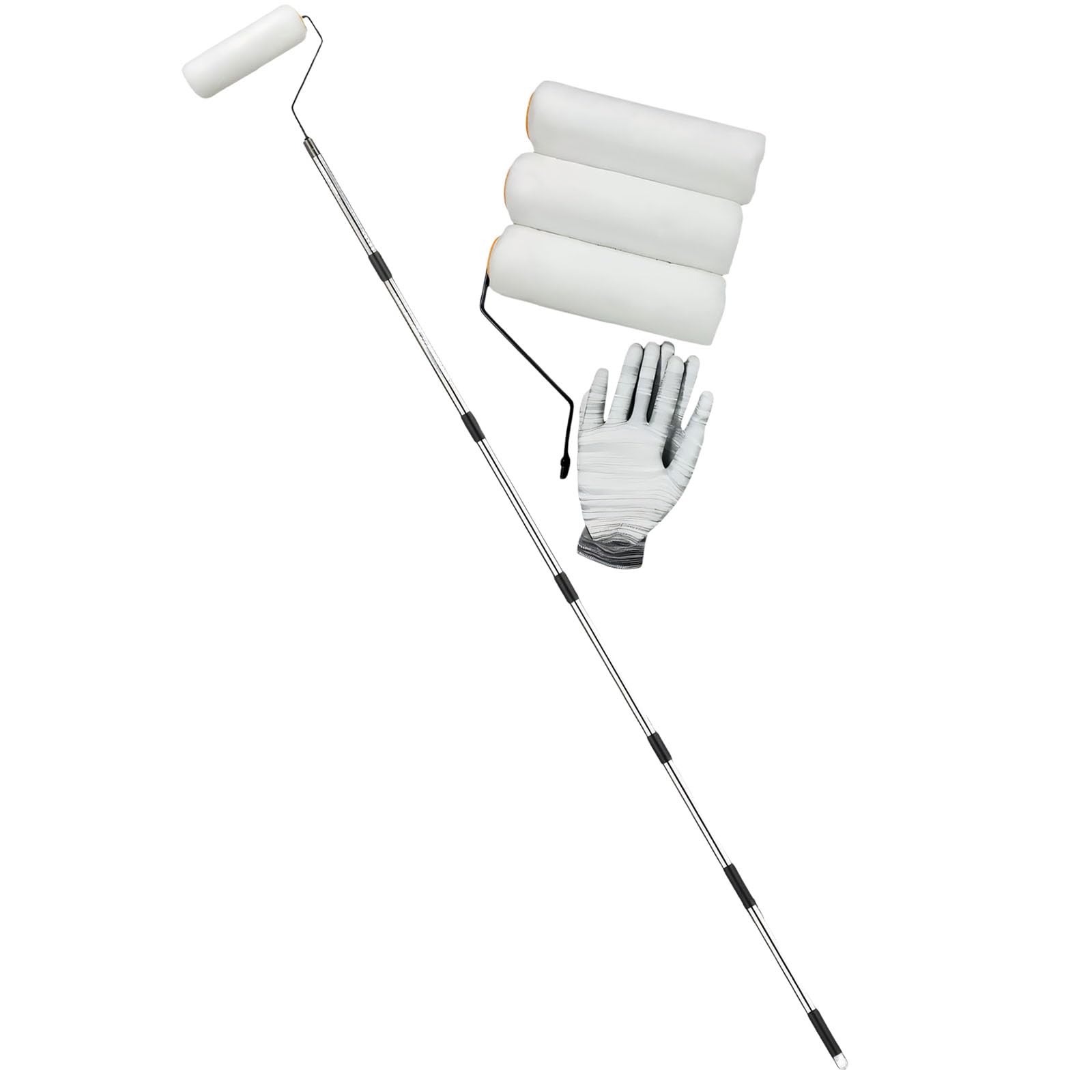 Zbiianxer Duty Extension Handle Including Ergonomic Grip And Threaded Associations For Elevated Tasks Long Handle Paint Roller