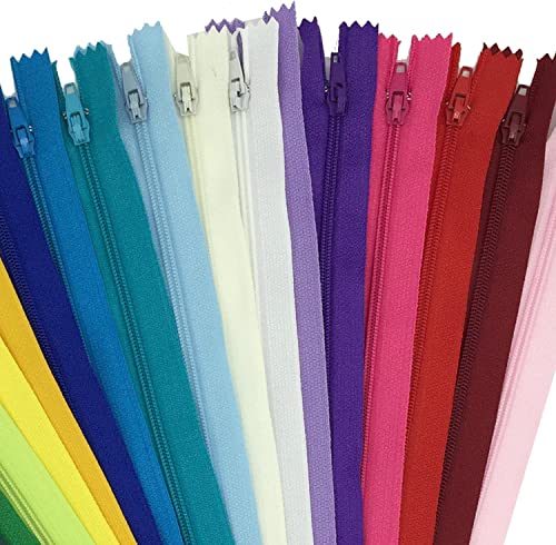 Image of Zipper, DOITEM 24 pcs 32 inch Zippers for Sewing 80cm /32 Inch Multicolor Nylon Coil Zippers for Sewing and Crafts 24 Colors