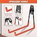 Cpais Garage Hooks with Anti-Slip Coating,Heavy Duty Wall Mount Storage Hooks for Hanging Bike,Hose,Ladder,Yard,Garden Tools (30 Pack Orange)