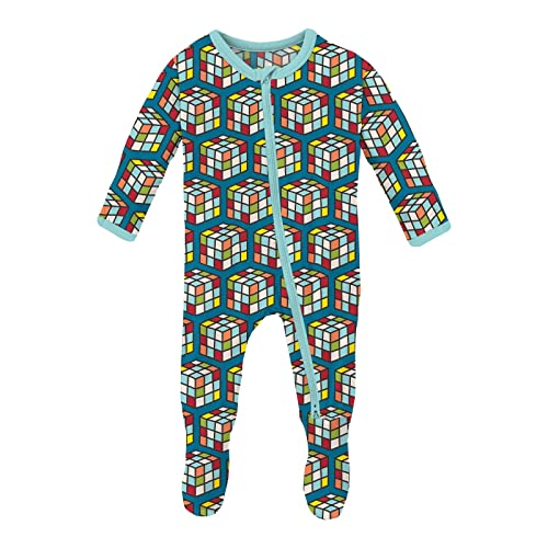 Image of KicKee Print Footies with Zipper, Super Soft One-Piece Jammies, Sleepwear for Babies and Kids, Fall 1 Collections