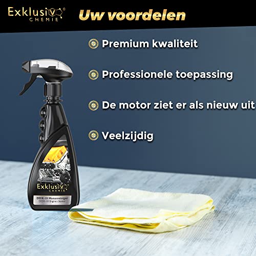 Exklusiv Chemie® Motorreiniger | Lost vuil, olie, hars op | Teerverwijderaar | Motor koudreiniger | Motorreiniger | Onderdelenreiniger | Ontvetter | 500 ml - Image 5