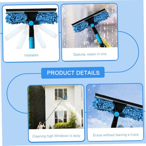 Kit de limpieza de ventanas exterior e interior con poste de extensión modular 5
