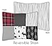 Sweet Jojo Designs 2-Piece Twin Comforter Set (Woodland Rustic) for Boys, Children, Kids Bedding, Bed in a Bag incl. Blanket & Pillow Sham (Vintage Plaid, Arrow, Patchwork, Flannel, Moose, Black, Red)