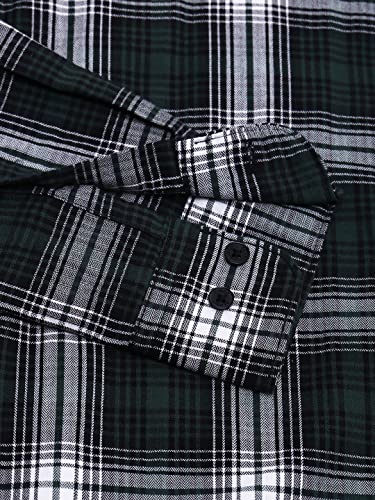 Image of Dennis Lingo Men's Slim Fit Checkered Casual Shirt (Green)