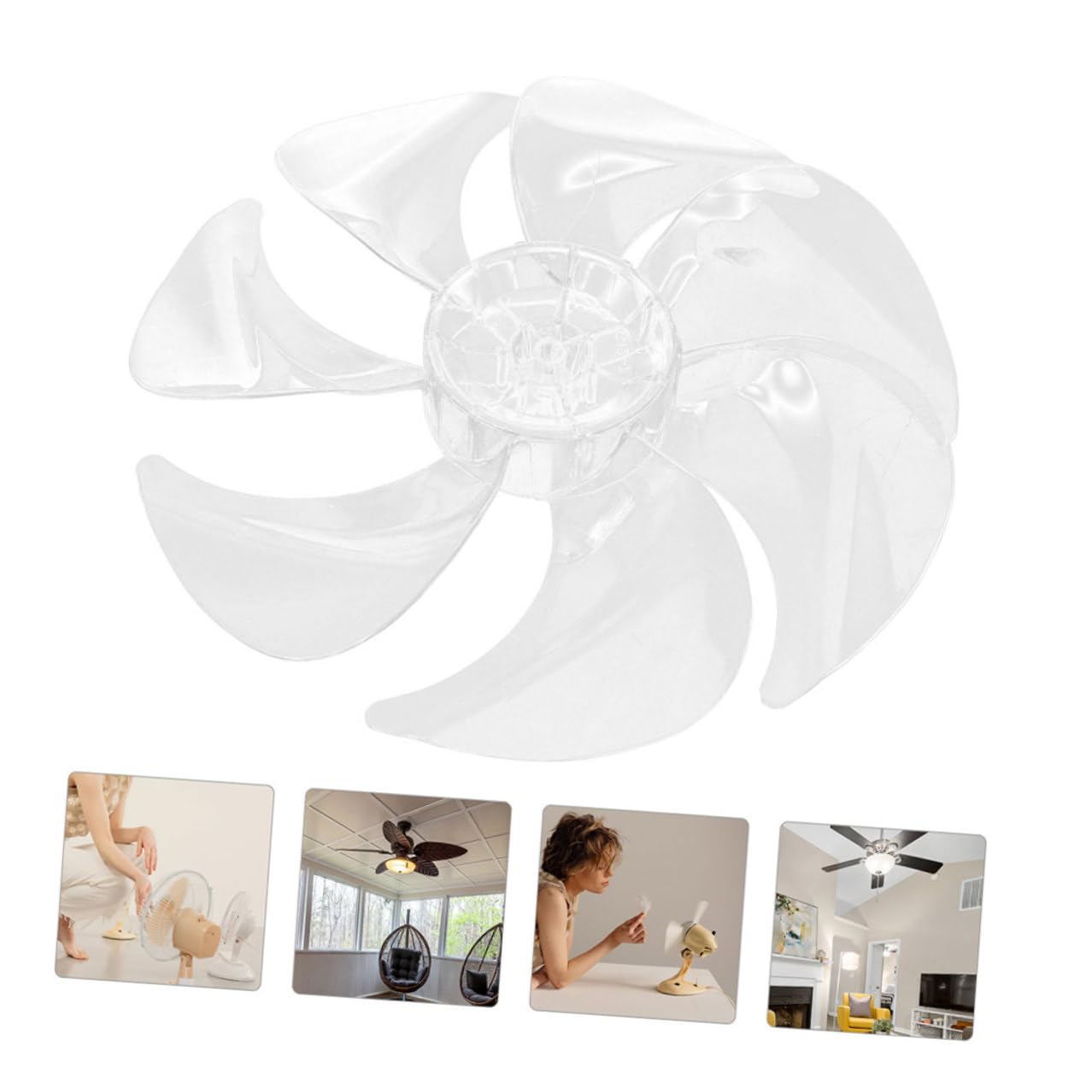 Lame di Ricambio in Plastica per Ventilatore da Pavimento 2 12 Pollici 7 Pale, Rotazione Stabile e Facile da Pulire, per Casa e Ufficio