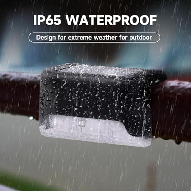 Outdoor Solar Deck Lights, Waterproof LED Step Lights for Decorating Indoor and Outdoor Stairs, Fences, Courtyards (10 Pack)