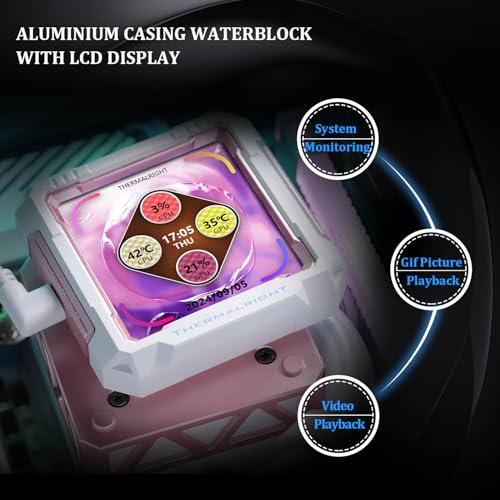 Image of Thermalright FW PRO 360 ARGB MEW CPU AIO Cooler,IPS LCD Screen with 320 * 320 Resolution,for AM5&Intel 1700 /1851,High-Performance 360 Specs Water-Cooled with 2.73in Removable Display