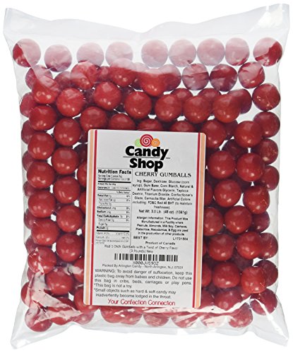 Candy Shop Red 1-Inch Gumballs with a Twist of Cherry Flavor (3 Pounds)