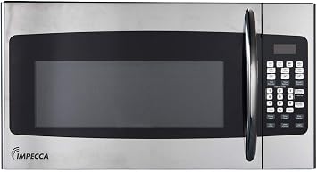 Impecca 1.6 cu. ft. Over-the-Range 30 Microwave 1000 Watts, with Surface Light, 2 Speed Vent System, Touchpad Controls, Digital Clock, Timer, LED Display and Child Lock, Stainless Steel
