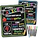 IJIGU First & Last Day of School Chalkboard, 11.3 x 14 Inch Double Sided Back to School Sign for Kids/Girls/Boys, Reusable Wooden 1st Day of Preschool/Kindergarten Photo Props