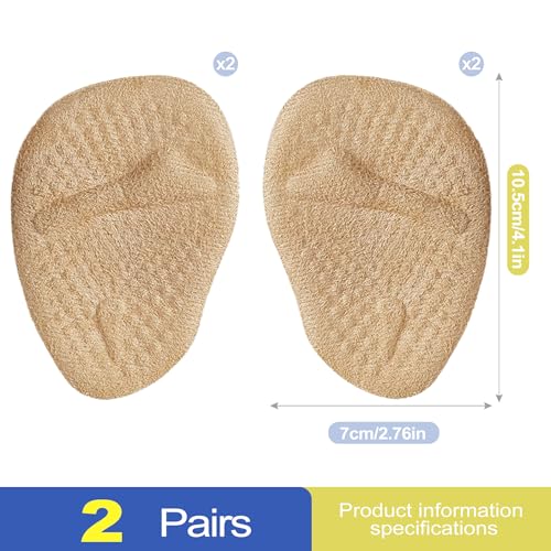 2 pares de cojines para la bola del pie para tacones de mujer miniatura 2
