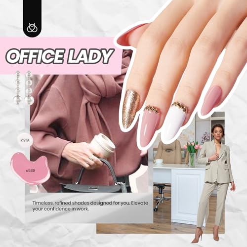 Image of Beetles Gel Nail Polish Kit with UV Light, 46 PCS 25 Colors Gel Nail Polish Set Base Glossy Matte Glitter Top Coat Nails Polish Red Green Brown Blue Pink Nude Home Salon Manicure Kit Gifts for Women