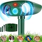 Cat Repellent, Garden Solar Animal Repellent, Waterproof Ultrasonic Cat Repellent, Cat Scarers with LED Flash Light and PIR Motion Sensor, Fox Deterrent Used to Garden/Yard Drive Away Animals